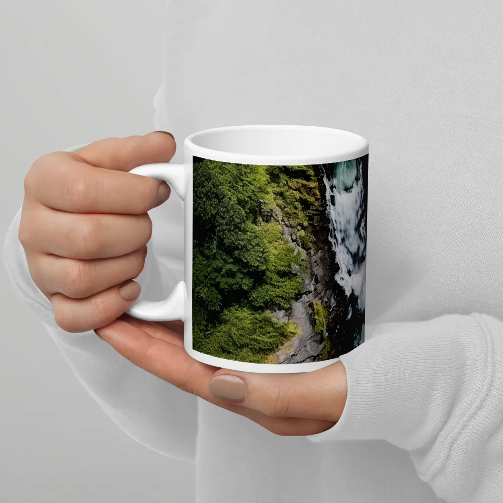 Eternal Flow: The Serene Cascade | Mug with White inside | 11 oz