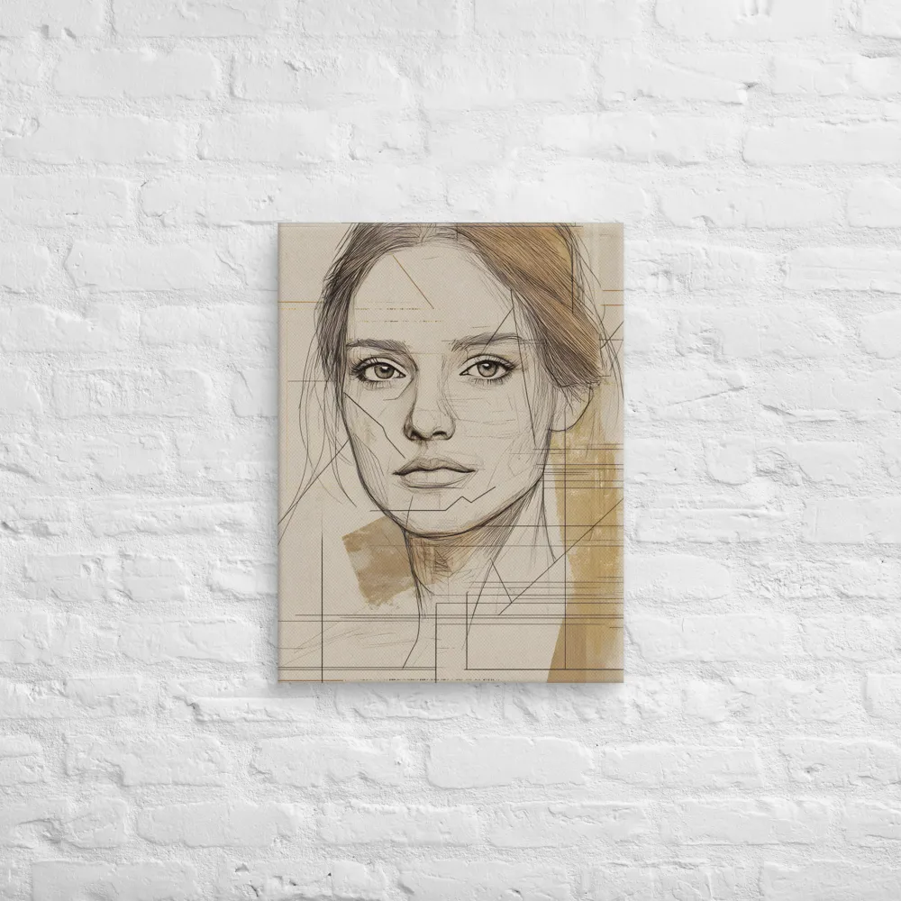 Geometric Elegance: A Modern Portrait | Canvas | 18″×24″