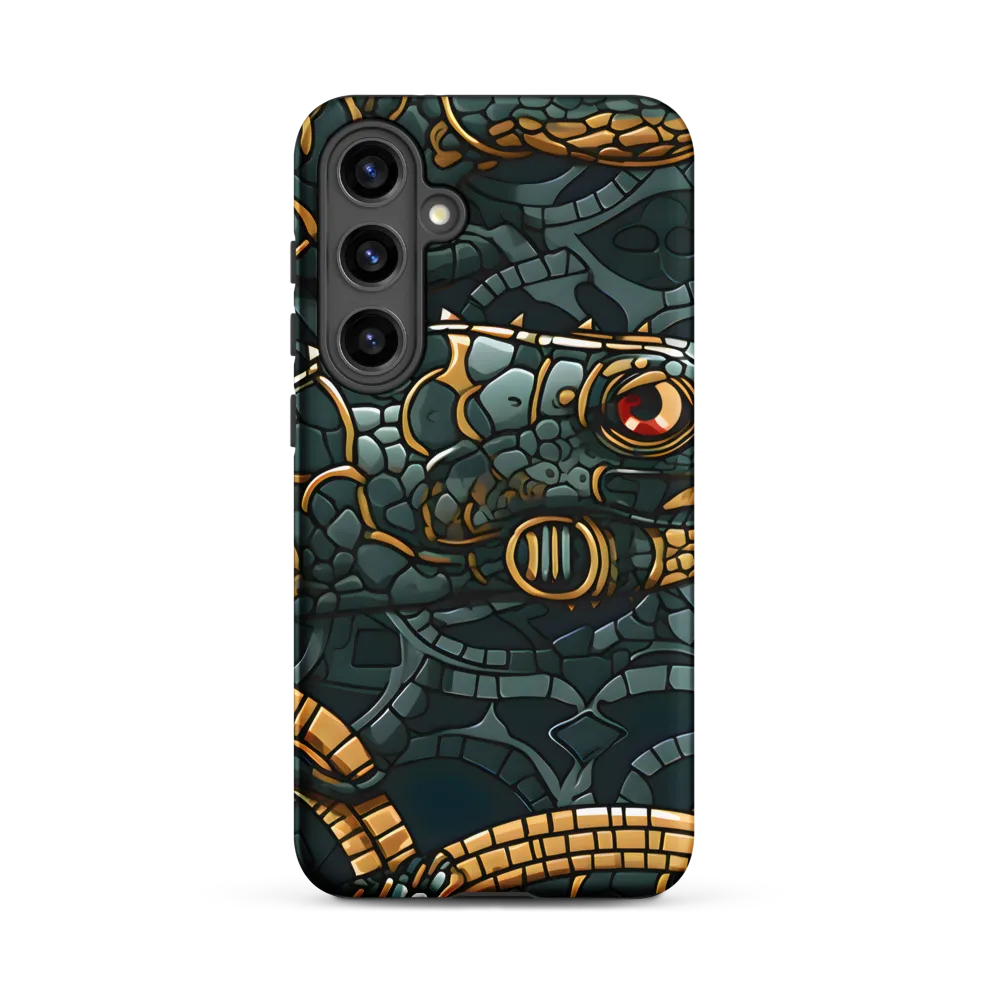 Reptilian Elegance: A Digital Art Nouveau Tapestry