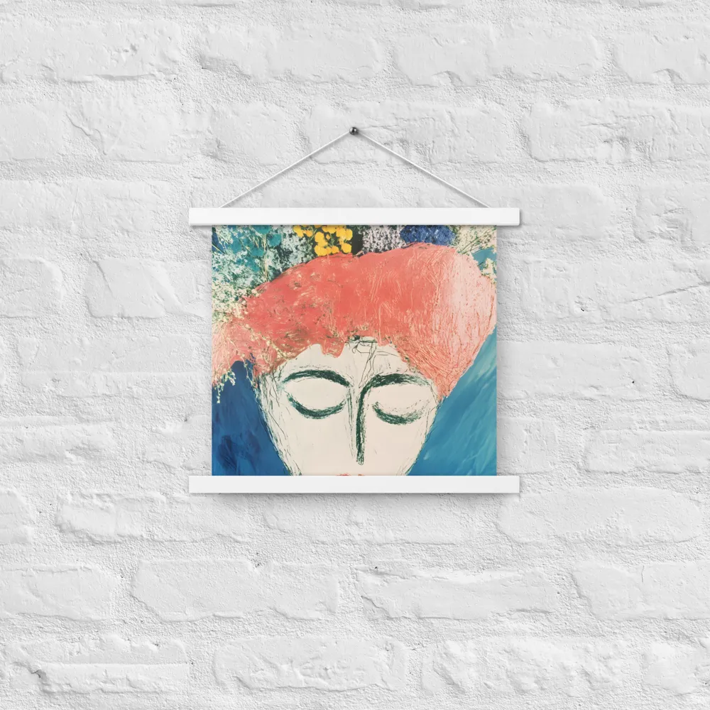 Serenity in Bloom | Poster With White Wood Hanger | 14″×14″