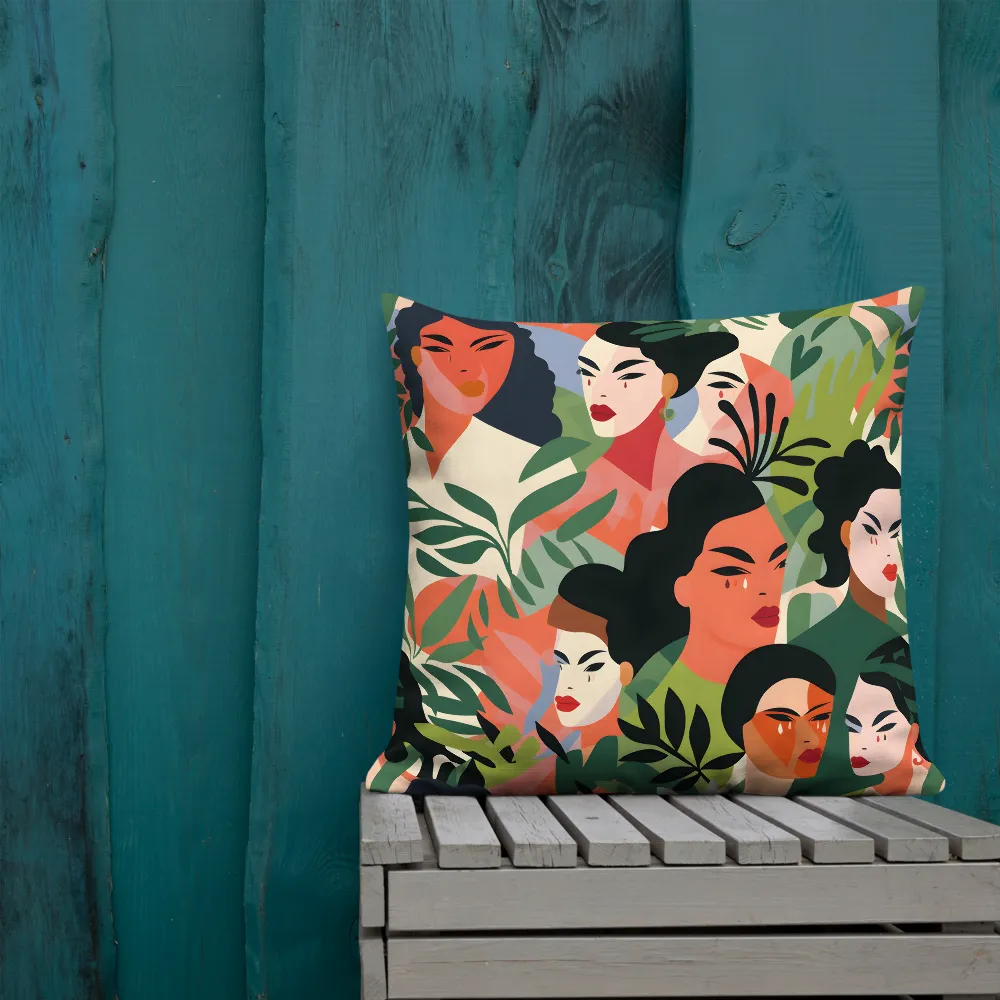 Harmony of Nature and Femininity | Pillow & Pillow Case | Multiple Sizes