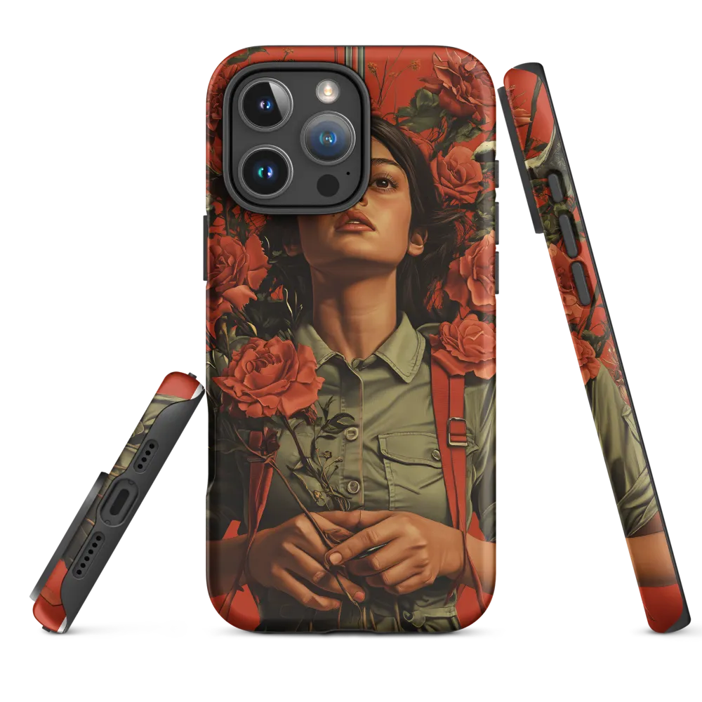 Harmony and Strength: A Portrait Among Roses