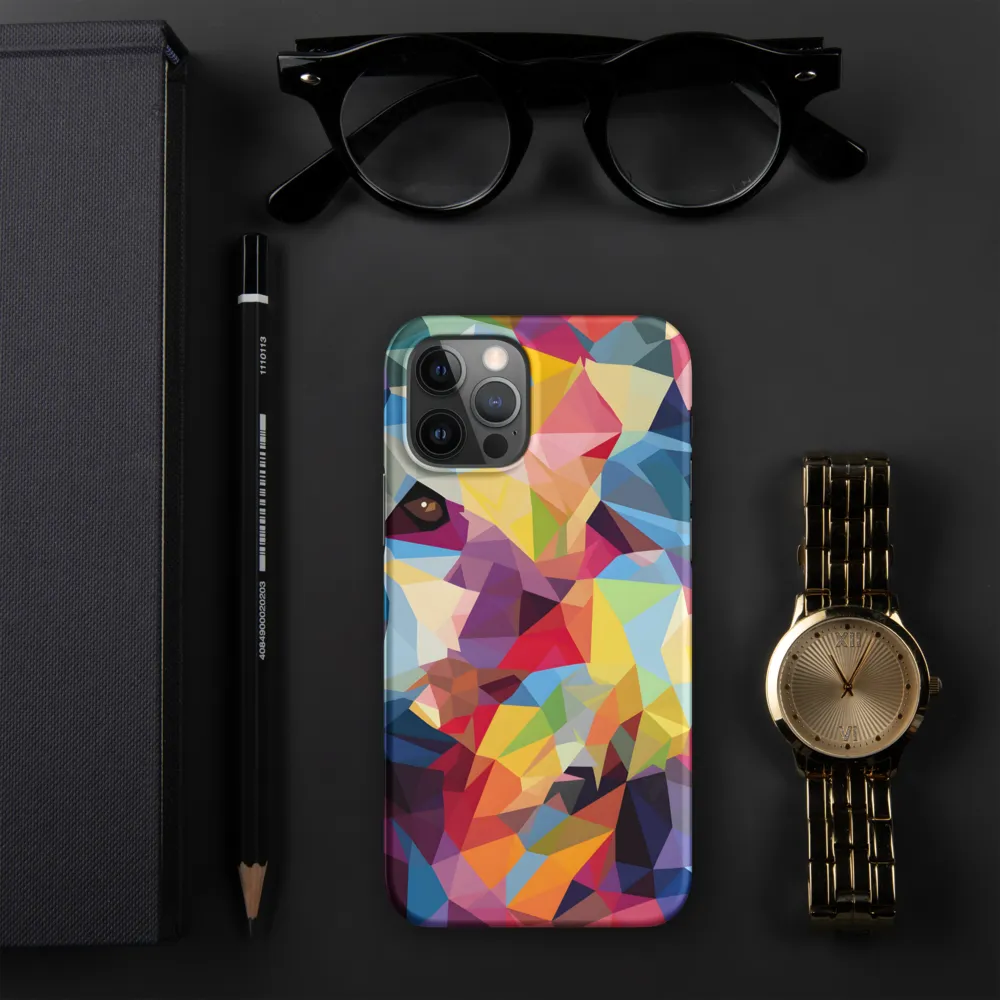 Playful Geometry: The Bear's Face | Phone Case |  12 Pro | Snap Case | Matte