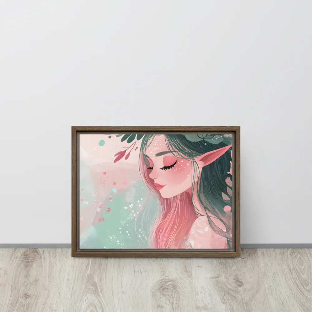 Whispers of Nature | Canvas with Brown Frame | 12″×16″
