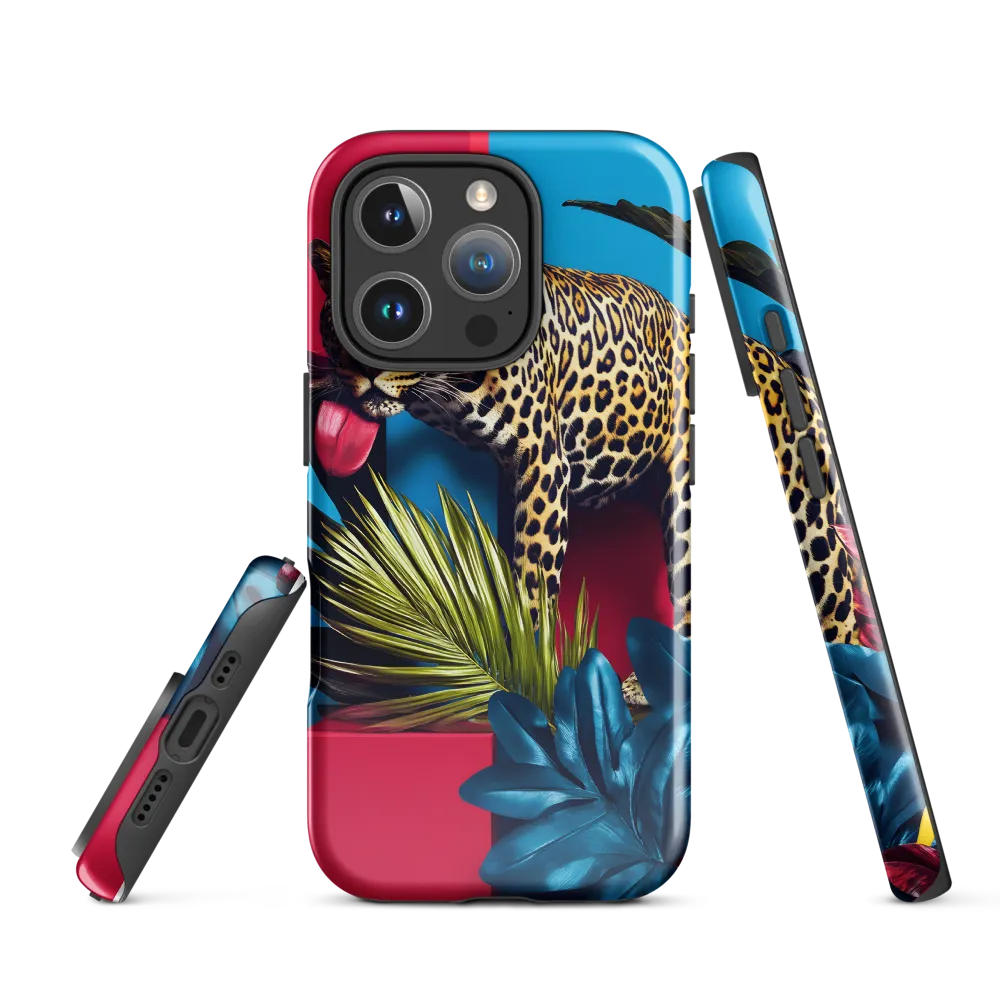 Playful Leopard in Vibrant Paradise