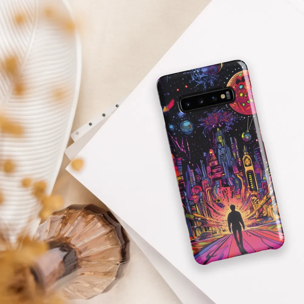 Journey into the Neon Cosmos | Phone Case |  S10 Plus | Snap Case | Glossy