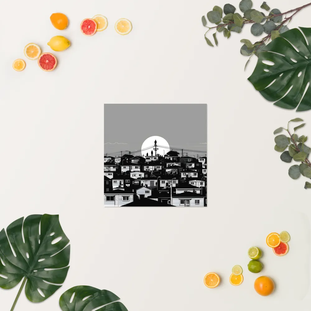 Moonlit Suburb 
 Poster | 18″x 18″