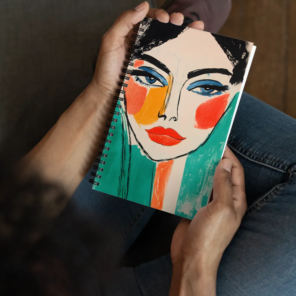 Vivid Portrait of a Modern Muse | Spiral Notebook