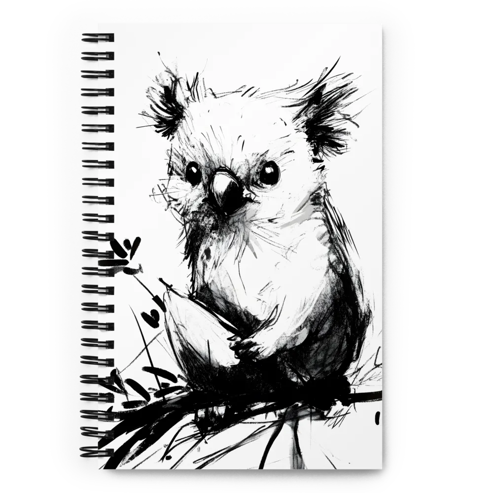 Whimsical Koala in Ink | Spiral Notebook