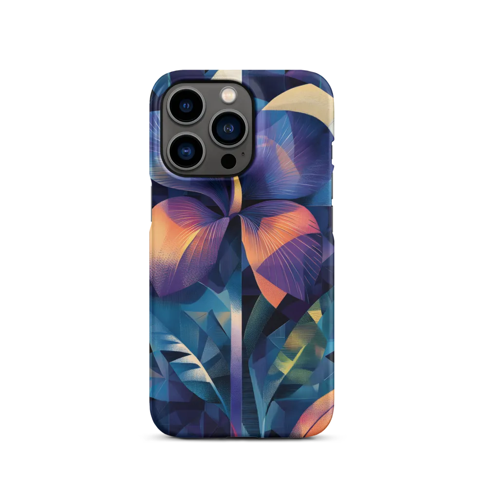 Iridescent Orchid in Geometric Night
