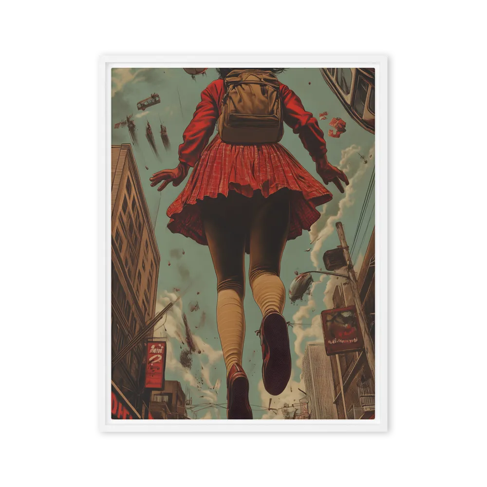 Flight of the Urban Dreamer | Canvas with White Frame | 24″×32″