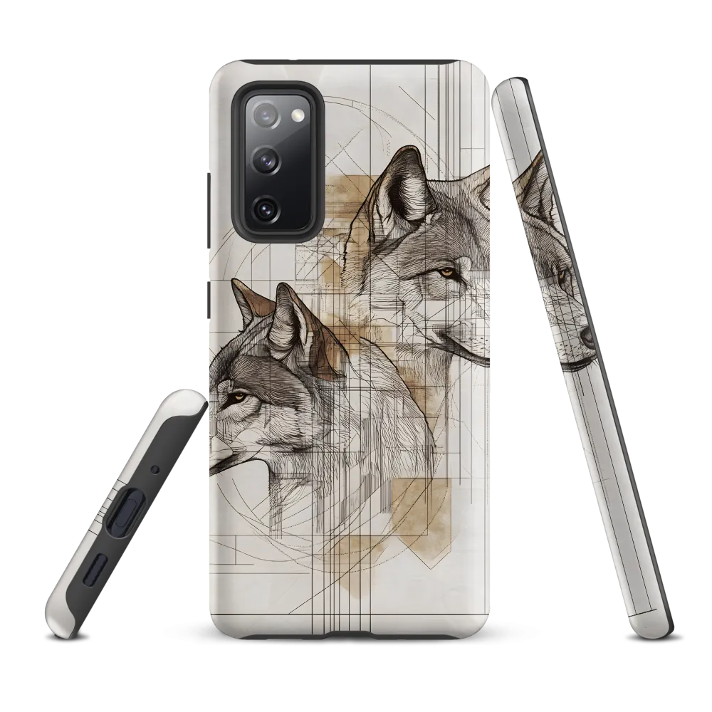 Geometric Harmony: The Essence of Wolves | Phone Case |  S20 FE | Tough Case | Matte