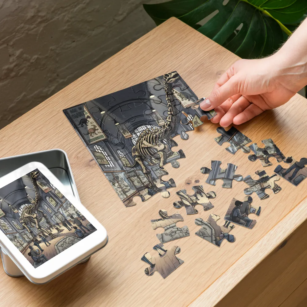 Hall of Giants 
 Jigsaw Puzzle in Tin Box