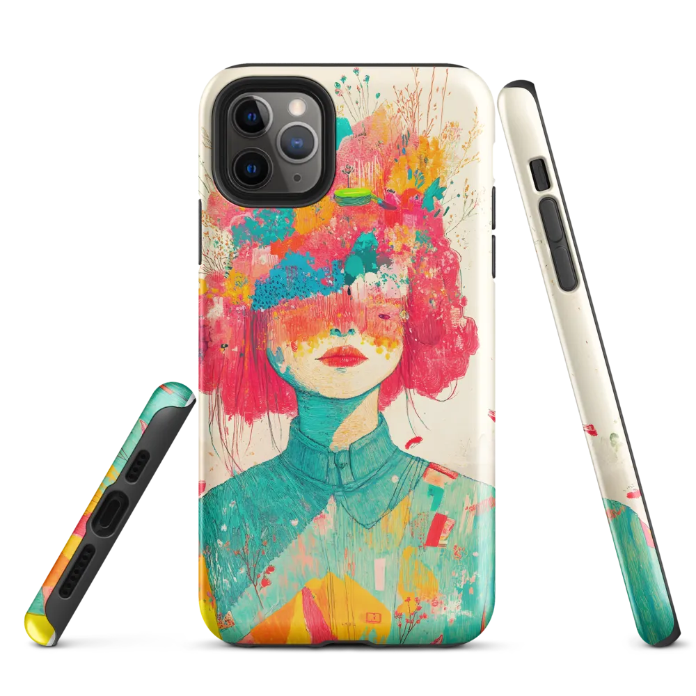 Whimsical Floral Portrait | Phone Case |  11 Pro Max | Tough Case | Glossy