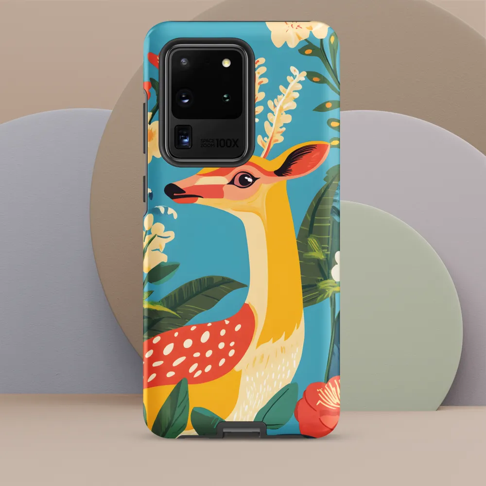 Serene Majesty: A Vibrant Deer Amidst Flora