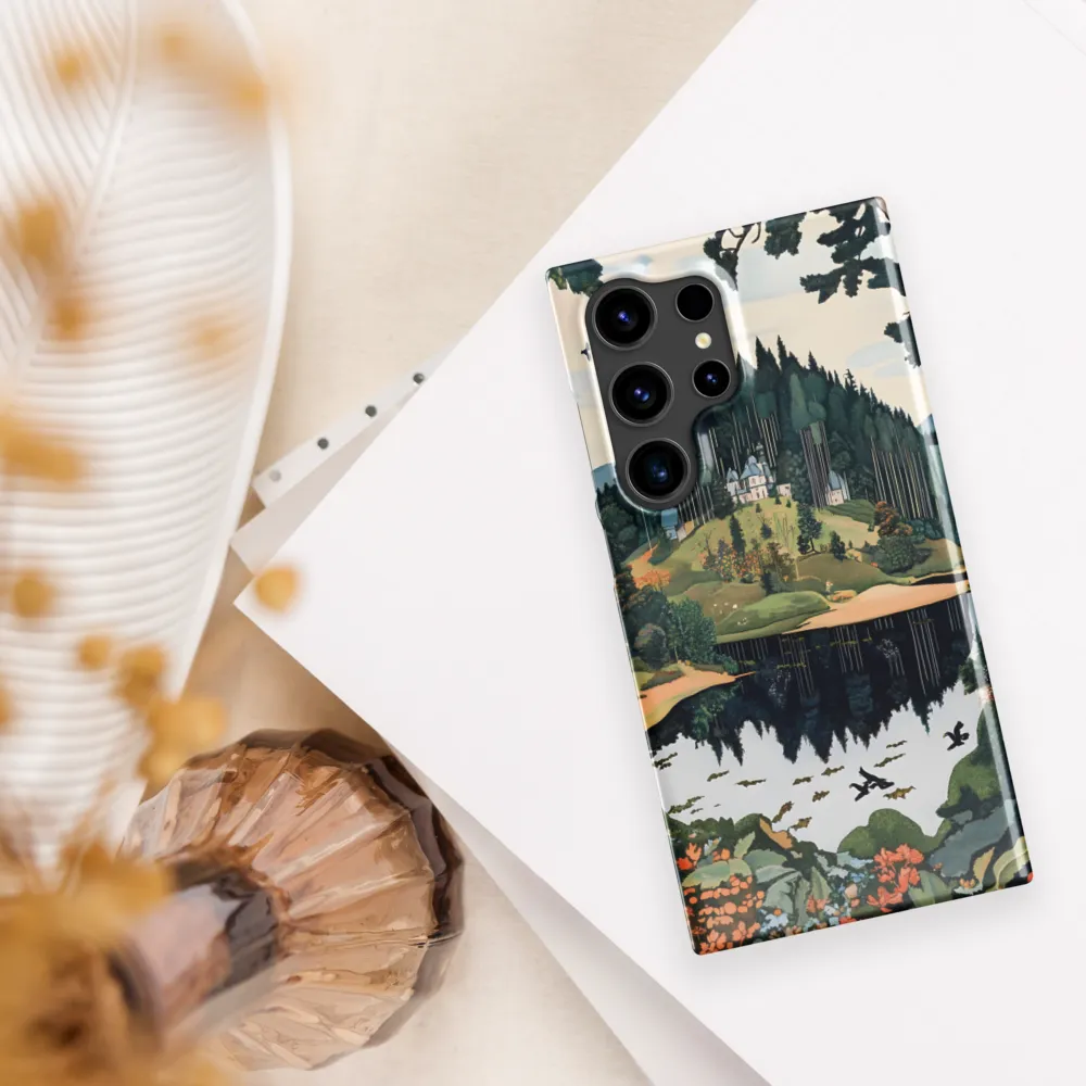 Tranquil Reflections: A Serene Landscape | Phone Case |  S24 Ultra | Snap Case | Glossy
