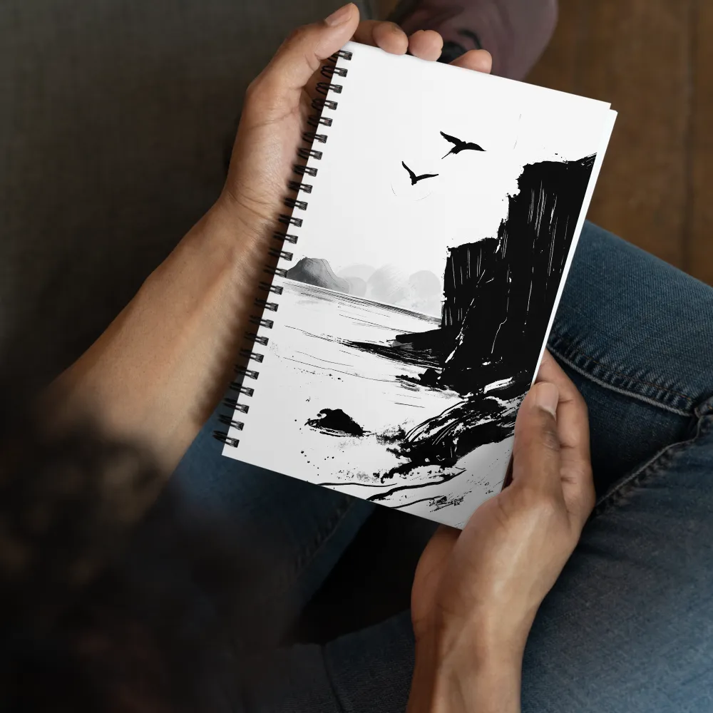 Ethereal Heights: A Minimalist Landscape | Spiral Notebook