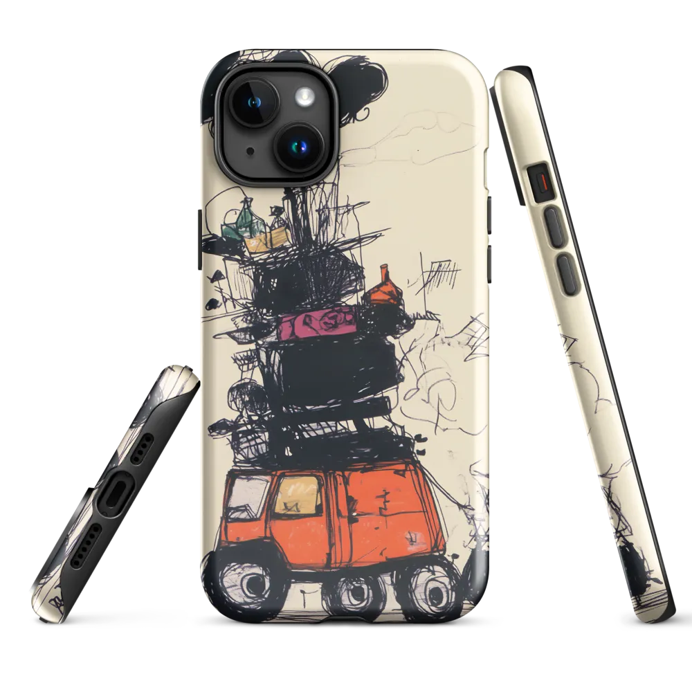 The Whimsical Hauler | Phone Case |  15 Plus | Tough Case | Glossy