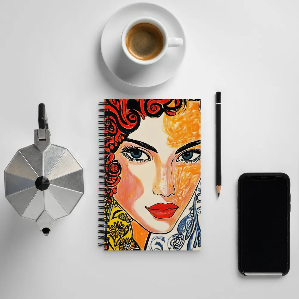 Fiery Elegance | Spiral Notebook