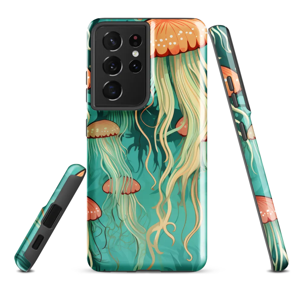 Ethereal Dance of Jellyfish | Phone Case |  S21 Ultra | Tough Case | Glossy