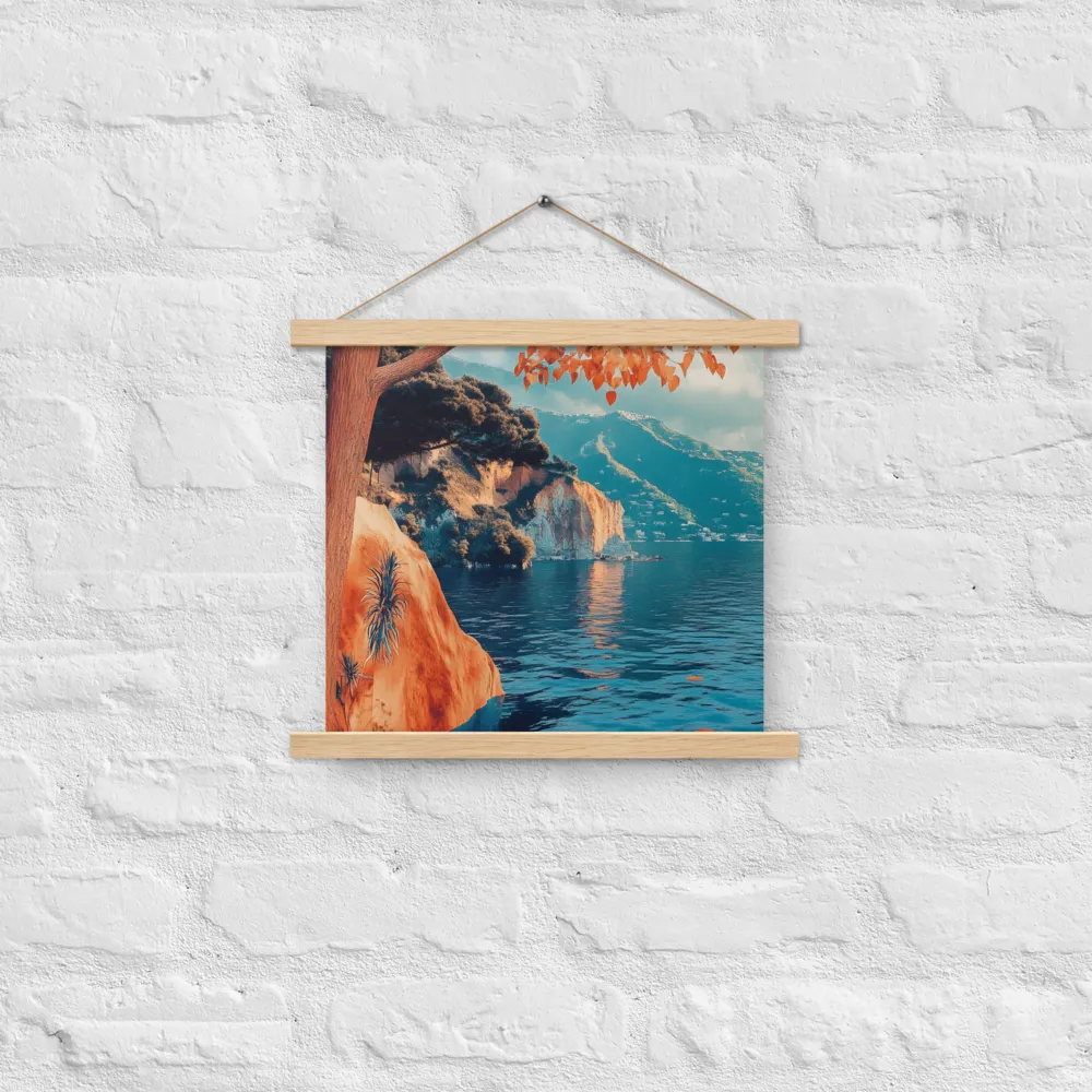 Elysian Waterscape | Poster With Oak Wood Hanger | 14″×14″