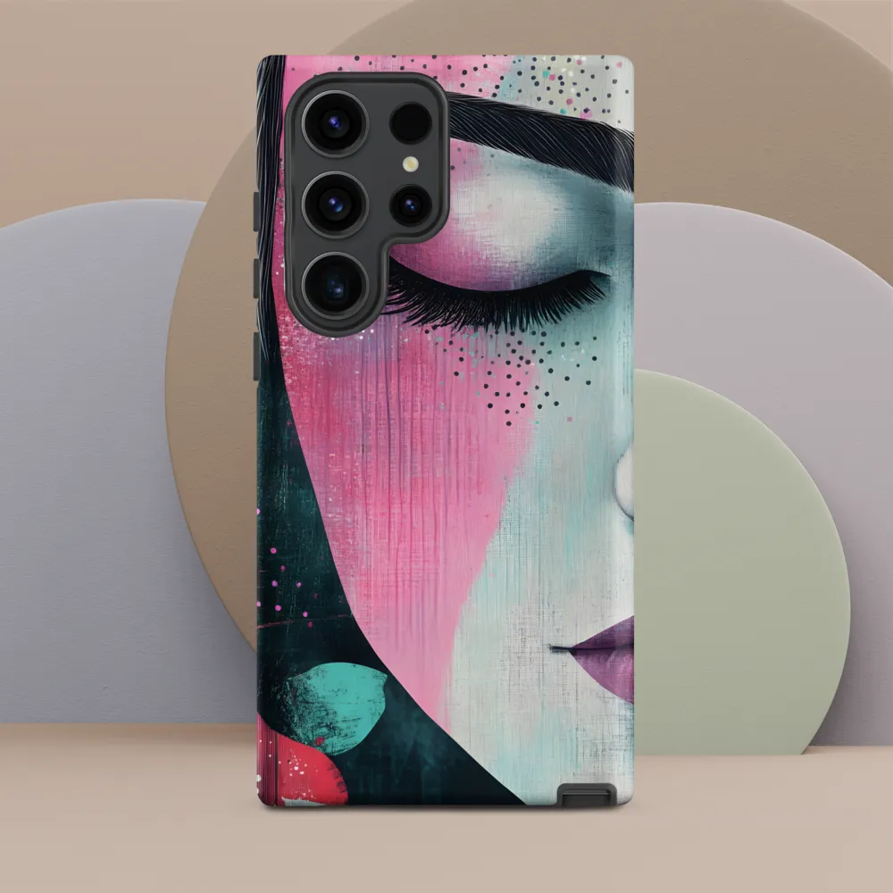 Serenity in Color: A Modern Portrait | Phone Case |  S23 Ultra | Tough Case | Matte