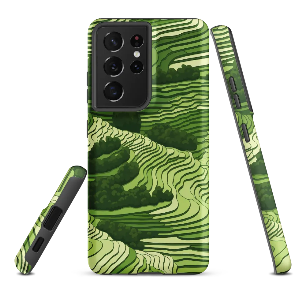 Waves of Green: An Abstract Landscape