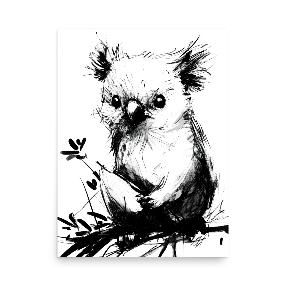 Whimsical Koala in Ink | Poster | 18″×24″